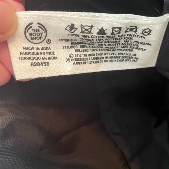 🏝️Big $9 Sale🏝️NWT - The Body Shop Canvas Tote Bag Black & Silver - Picture 8 of 8